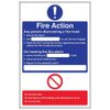 Fire Action - General Fire Action Dial - 150 X 200mm Restickable Safety Sign