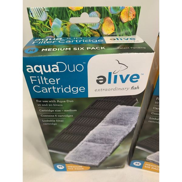 4 Boxes (6 Pack each) *ELIVE* AquaDuo FILTER CARTRIDGES Medium FISH TANK FILTERS