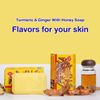 ASANTEE Tumeric & Ginger With Honey Cleansing Soap (Pack of 3)