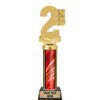 11" Red 2nd Place Trophies - Customized 2nd Place Trophy Awards