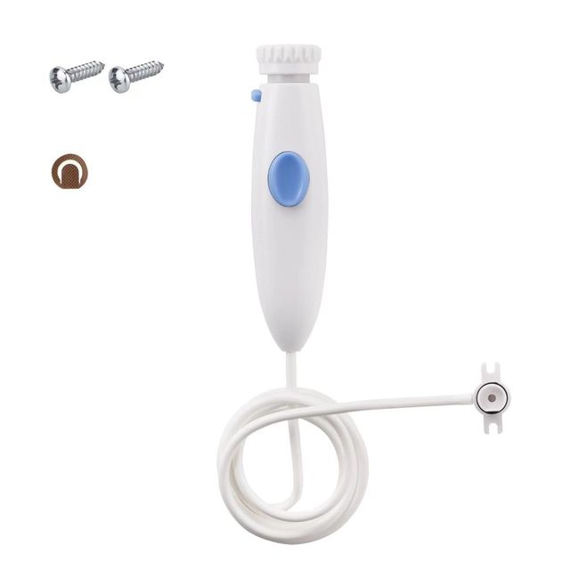 Replacement Hose and Handle Parts Compatible with Waterpik Water Flosser WP-100 WP-300 WP-660 WP-900 Series Oral Irrigator, Plastic Handle, Oral Hygiene Accessories (Pause Button)