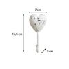 Melody Maison White Distressed Metal Heart Wall Hook