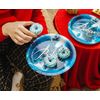 Silver Buffalo Polar Express Train Arrival 9-Inch Paper Plates Tableware Set, Blue