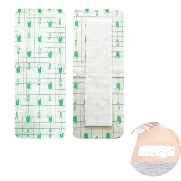 Incision Island Dressing,Section Adhesive Island Wound Dressings Pads,Waterproof Bandage Gauze Absorbent Patche-25Pcs