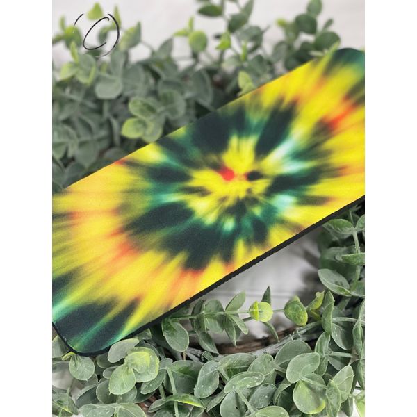 Black & Yellow Tie Dye Slap Wrap Can Cooler