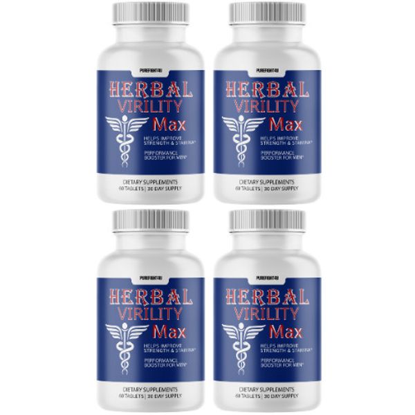 Herbal Virility Max Maximum Strength Male Performance Supplement - 4 Bottles