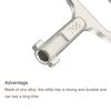 PATIKIL Key Shape Socket Spanner Key, 3 Pack Electrical Cabinet Gas Water Meter Switch Key for 0.45"x0.2" Key Shape Panel Lock, Silver