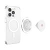 Rose White Minimalist Heart PopSockets MagSafe PopGrip for iPhone