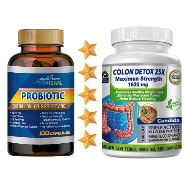 Colon cleanser probiotic detox body Intestinal Cleanse costipation flush colon