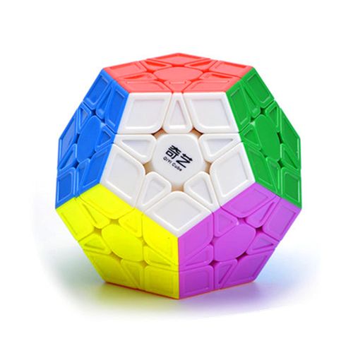 CuberSpeed Pentagonal Dodecahedron Megaminx Sculpted Stickerless Magic Cube QiHeng S Stickerless Sculpted 12 sided cube megaminx Speed Cube