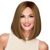 Current Events Long Textured Bob Wig, Average Size Cap, RL8/29 Hazelnut