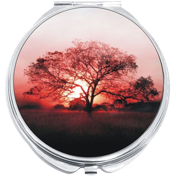Red Tree Sun Compact with Mirrors - Perfect for your Pocket or Purse