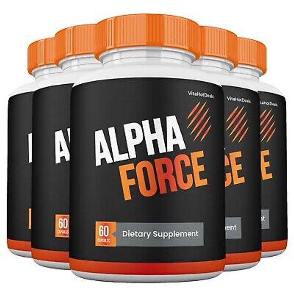 Alpha Force Capsules for Men, Max Strength, Alpha Force Male Supplement (5 Pack)