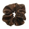 VINGTAINE HS-127 Botanical Pattern Scrunchie, Simple, Casual, Daily Use, Chiffon, Hair Accessories, brown (french toast 19-1012tcx)
