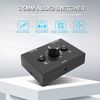 Xsdjasd 3.5mm 2 Input 1 Output/1 Input 2 Output Audio Switcher Box One Key Mute Button