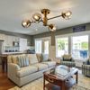 Modern Semi Flush Mount Ceiling Light Fixture, 4-Light Gold Mid Century Chand...
