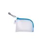 HERMA Document Wallet A7 with Zip, Waterproof Mini Zip Bag, Lockable Plastic Document Folder with Zip, Semi-Transparent, 14 x 10 cm, Blue