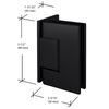 CRL GEN044MBL Matte Black Geneva Series Wall Mount Offset Back Plate Hinge