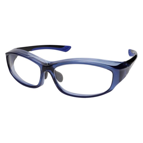 ATHLLY SAFETY SFG-005-2 High Performance Safety Glasses, Clear Navy/Clear