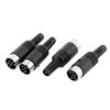sourcing map 4 Pcs 6 Pin DIN Male Solder Cable Connector Adapter for Computer