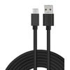 1M Black Long type-c Braided Quick Data Changing USB Cable.