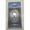 Brainerd 11657 Single Duplex Outlet Wall Plate Brushed Satin Pewter Beaded New 