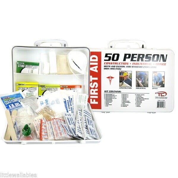 Home Commercial Emergency 50 Person Medical First Aid Kit Health Care ANSI OSHA