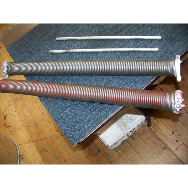 Garage Door Torsion Springs 1.75" (Pair) with 17" Winding Bars Coated Springs