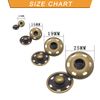 30 Sets Antique Brass Sew On Snap Fasteners Metal Snap Button Rust Proof Press Studs (15mm)