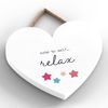 Global Designs Note Relax Rainbow Postivity Themed Colourful Hanging Plaque
