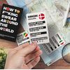 Gift Republic Learn How to Swear Around The World Cards, Multi
