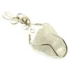 Clear Quartz Gemstone Silver Plated Wire Wrapped Pendant 04