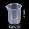 sourcingmap Measuring Cup 50ml PP Plastic Graduated Beaker Transparent for Lab Kitchen liquids 7pcs