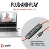 Poly Blackwire 3220 Wired Headset (Plantronics) - Noise-Canceling Mic – Stereo