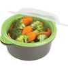 Progressive Mini Microwave Steamer 3 Cup Gray Bpa Free Non Stick Kitchen Tool
