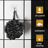 Ezneat Loofah Shower Puff 3Pcs - Ultra Soft Mesh Bath Sponges for Adults Exfoliating, Scrubbing and Cleaning - Body Scrubbers for Use in Shower - Black