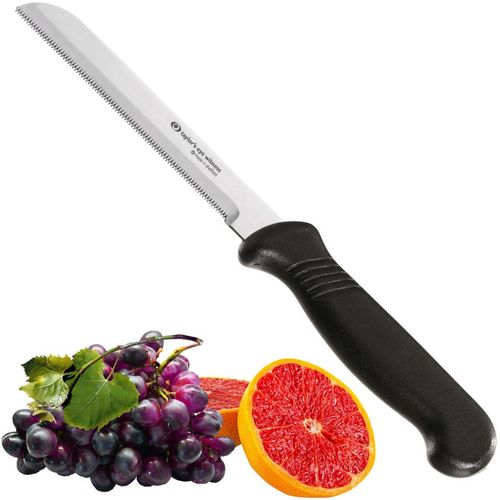 Taylors Eye Witness Sheffield Made Serrated Utility Knife - Professional Multi Purpose 9cm Cutting Edge, Saw Toothed, No Tear. Ultra Fine Blade, Precision Ground From Razor Steel. Fibre Grip Handle(9.5cm Serrated Knife)