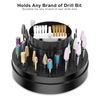 Nail Drill Bits Holder, E File Nail Drill Bits Box Case Storage with Cleaner Brush, 30 Holes Nail Technician Nail File Bit Holder Organizer (Black)