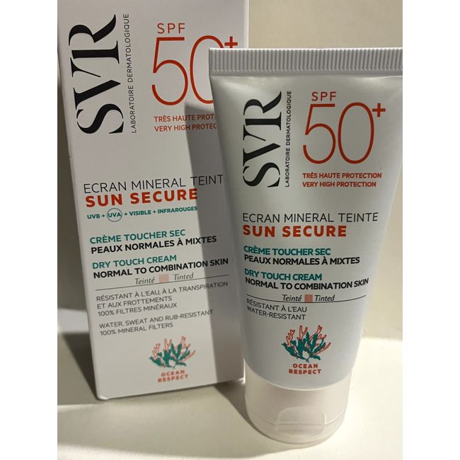 SVR Sun Secure Ecran Mineral TINTED Dry Touch Cream SPF50+ 2.1 oz Normal Skin