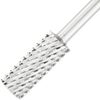USA Professional Crystal Top Silver Small Barrel Nail DrillBit Extra Coarse Grit