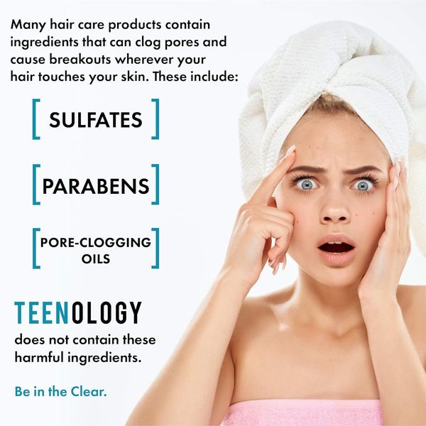 Teenology Body Wash for Teens - Avoid Body Acne and Breakouts - Sulfate and Paraben Free, Natural Botanical Extracts (Fresh Papaya)