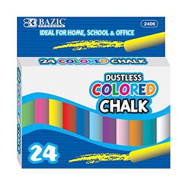 BAZIC White Chalk, Standard Size Blackboard Chalkboard Chalks, Great Game  Activity for Kids, Art Teacher Office School Home (24/Pack), 1-Pack