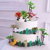 CHENYU 22Pcs Miniature Plastic Trees Cake Topper Set - Rainforest Trees, Mini Dinosaur Figures, Crafts Landscape Construction Model