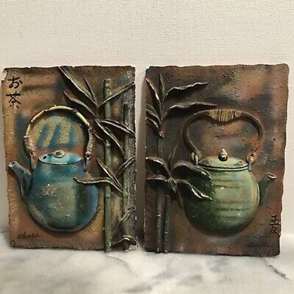 S.Vassileva 3D Decorative Teapot Tiles Artwork