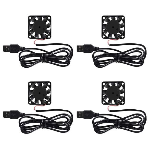 4 Pack USB Brushless Cooling Fan 40mm High Performance DC 5V Speed 4200 RPM for Small Appliances Series Replacement For Desktop