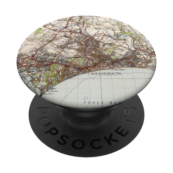 Vintage Bournemouth UK Map (1940) PopSockets Swappable PopGrip