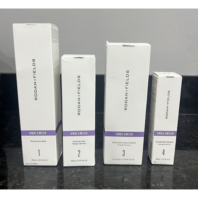 Rodan + Fields UNBLEMISH Regimen for Acne Prone Skin Exp 4/2024 FULL SIZE NEW!