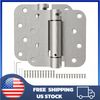 Self Closing Door Hinges, Spring Loaded Hinges 4 Inch, Brushed Nickel, 2 Pack