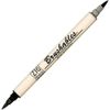 Kuretake ZIG Memory System Dual Brush Tip Marker, Brushables, No.10, Pure Black (MS-7700-010)