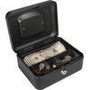 BARSKA 8-Inch Cash Box with Key Lock, Black